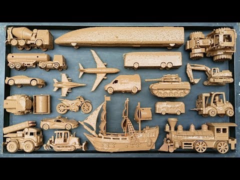 Membersihkan Mainan Mobil Balap, Truk Molen, Pesawat, Kereta Cepat, Slender, Bus Tingkat, Bulldozer