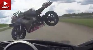 Flying Motorcycle Attacks Rider At Track Day Event | Carscoops