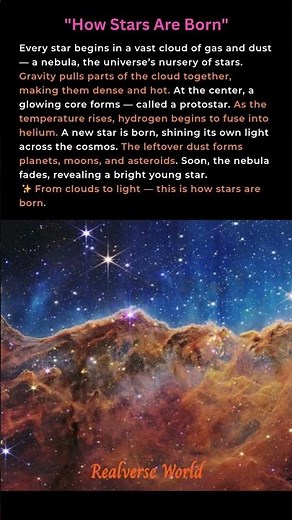 The Birth of Stars Explained | Nebula to Starlight ✨#space #star #universe #nebula #starformation