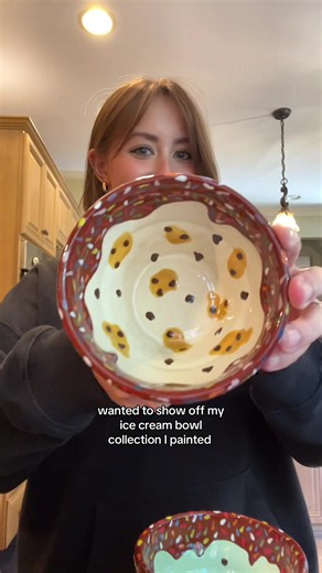 Ice Cream Bowl Collection I Painted | Pottery Painting Showcase