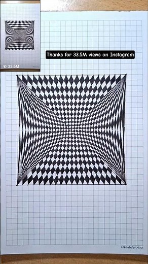 How to Draw a Mind-Bending Optical Illusion on Graph Paper 🤯