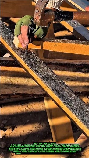 Traditional Roof Batten Installation Technique | Manual Roofing Construction Process.