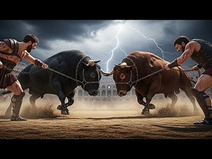 Epic Bull Battle Bloody Battle in the Roman Colosseum