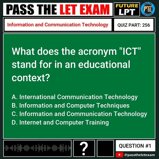 33K views · 1K reactions | Information and Communication Technology Quiz Part 256 #letreviewer #letreviewer2025 #letquiz #passtheletexam #LETReviewer #letreviewer2025 | Pass the LET Exam | Facebook
