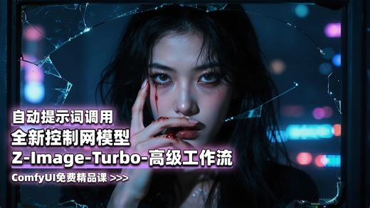 强大且易用的控制网模型 Z Image Turbo ControlNet Union 完整教学-含高级工作流-ComfyUI免费精品课 \u003E\u003E\u003E