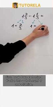 Subtract Mixed Numbers: 1 2/3 - 1 1/3 Explained #Math #MixedFractions