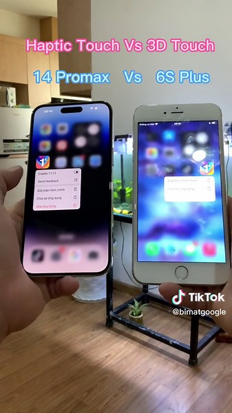 Haptic touch vs 3d touch #learnontiktok #iphonetricks #bimatgoogle #thanhcongnghe #14promax #6splus
