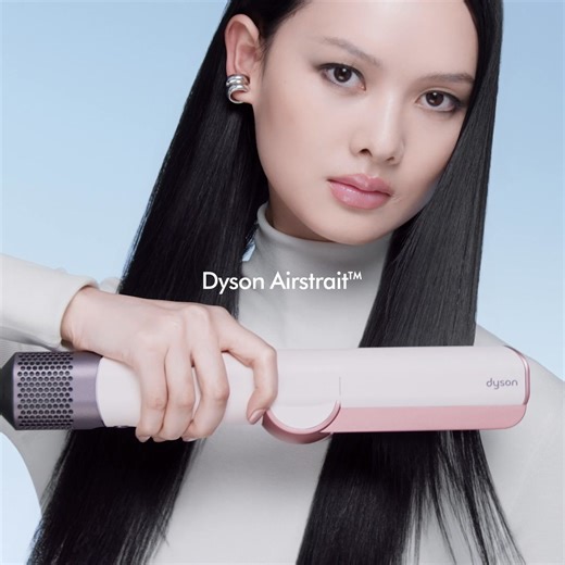 Dyson Airstrait™ dryer and straightener – saves 8 minutes every time you style.⁴ 2x the shine.¹ No heat damage. | Dyson