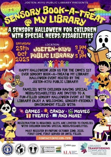 Joeten-Kiyu Public Library to Host Sensory Halloween Event