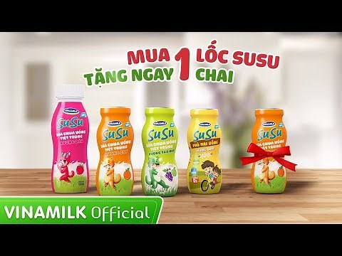 Quảng cáo Phô mai uống SuSu – Khuyến mãi cực hấp dẫn cho bé – Mua 1 lốc SuSu, tặng ngay 1 chai