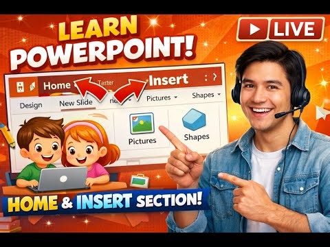 Learn PowerPoint for Kids – Home & Insert Section | Live Class