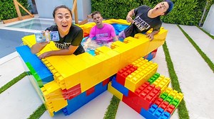 LAST TO LEAVE LEGO HOT TUB WINS $10K!! | Lizzy Capri