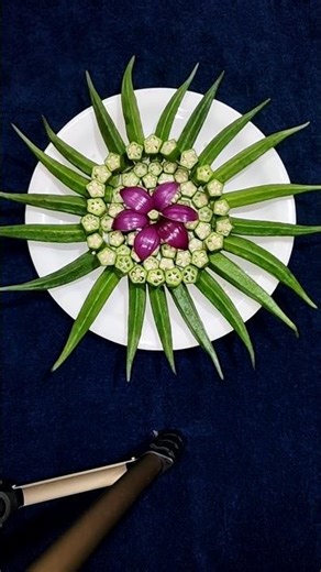 The Art of Vegetable Carving with Okra | okra food carving