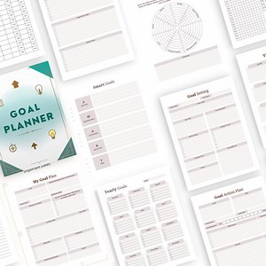 Goal Planner Printable: Productivity, Vision Board Template (PDF Download) - Etsy Canada