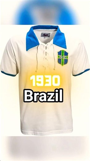 EVERY WORLD CUP BRAZIL JERSEY EVOLUTION 😱#facts #shorts