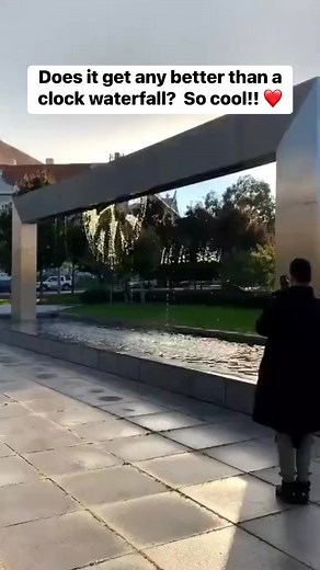 17K views · 595 reactions | Clock waterfall. So cool!! #clockwaterfall #waterfeature #waterfeaturedesign | Aaron Gordon | Facebook