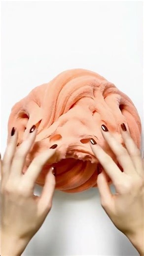 Softest Peach Velvet Slime ASMR! 🍑 #asmr #slime #shorts #fyp #satisfying