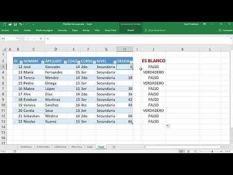 Función ESBLANCO en Excel
