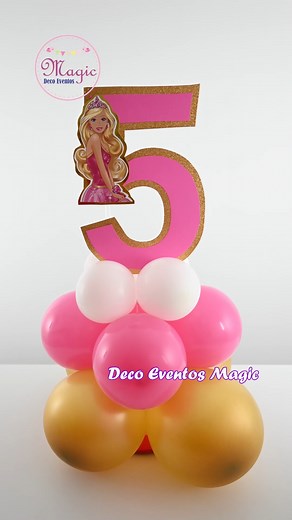 🎈Arreglo con globos para fiesta tematica de Barbie🎊Balloon arrangement for Barbie theme party✨Decoracion facil para cumpleaños🎈easy decoration for birthday #barbie #arreglos #reelsviral #decoracionconglobos #decoeventosmagic | Deco Eventos Magic