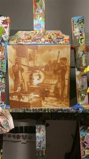 Oil underpainting (raw umber + burnt sienna)