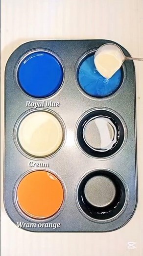 “Royal Sunset – Blue, Cream & Warm Orange Fusion” #colormixing #colormixingmagic #colorpalette