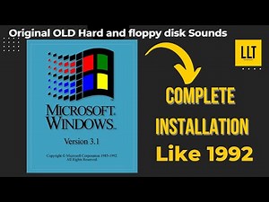 Complete Windows 3.1 installation + Original Hard and floppy Sounds #dos #retro #windows #oldisgold