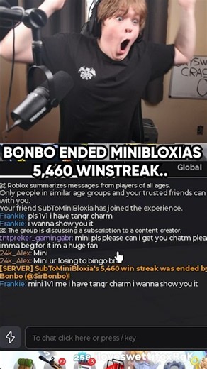 BONBO ENDED MINIBLOXIAS STREAK!! #robloxrivals #roblox