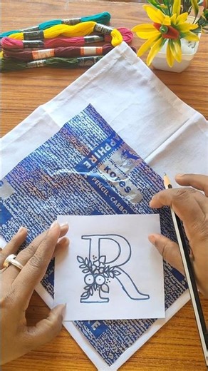 Carbon Paper Embroidery Tutorial | Easy Method#embroidery #printing #shotrs