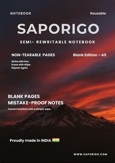 A5 Semi-rewritable Notebook Set – Blank Page Reusable Journal - Etsy