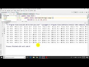 Bài tập Java: Bài 1.4: Lập bảng cửu chương