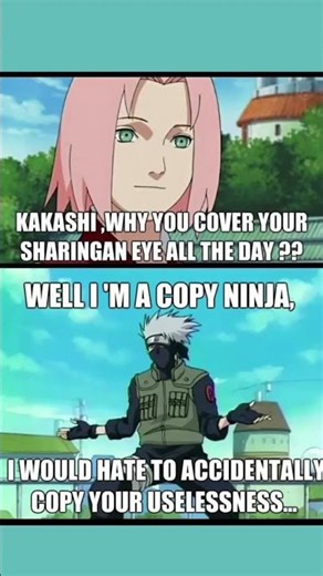 kakashi why you cover your