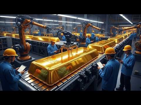 Inside the 24K Gold Factory: How Mining Ore Is Refined Into Gold Bars (Full Process)