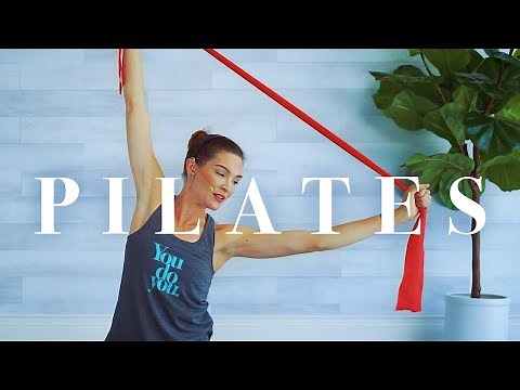 Pilates Stretch & Strength Resistance Band Workout // 30 minute Mat Exercises