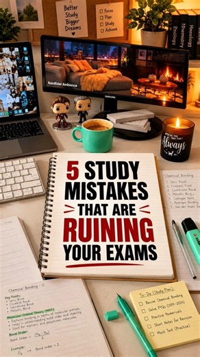 📚 5 Study Mistakes That are Ruining your Exams!😱✍️. #study tips #studymotivation #Exam preparation