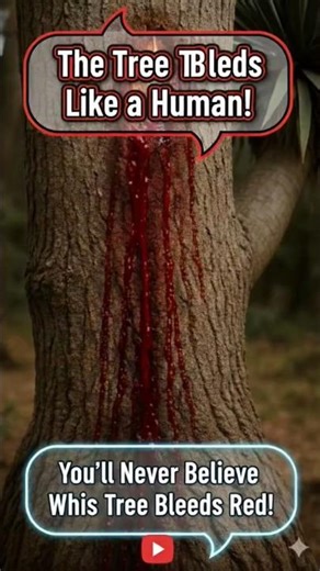 “This Tree ‘Bleeds’ Red When Cut… Unbelievable!”#shorts #shortsfeed