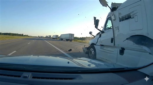Watch This Ohio Trooper Acted Like the Rules Didn’t Apply to Him - Then a Semi Hit Him