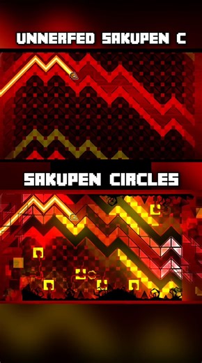 Unnerfed Sakupen Circles vs Sakupen Circles | Geometry Dash 2.2 #shorts