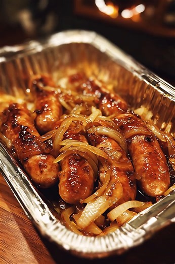 Sticky. Sweet. Savory. Meet your new obsession — Oven-Baked Glazed Honey Garlic Sausages! Juicy sausages baked to perfection and smothered in a golden honey garlic glaze that caramelizes just right. Perfect for dinner, parties, or meal prep — and they disappear fast! FULL RECIPE: Oven-Baked Glazed Honey Garlic Sausages Ingredients: 10–12 sausages (any kind you like — pork, chicken, or beef) 3 tbsp honey 3 tbsp soy sauce 2 tbsp brown sugar 3 cloves garlic, minced 1 tbsp Dijon mustard (optional fo