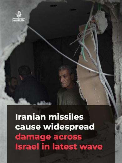 Iranian missiles have caused widespread damage across Israel in the latest wave of attacks, as US President Donald Trump says US-Israeli attacks have destroyed the majority of Iran’s missile launchers.