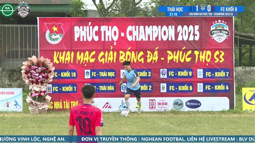 🛑TRỰC TIẾP: THÁI HỌC vs FC KHỐI 9 ⚽GIẢI BÓNG ĐÁ PHÚC THỌ - CHAMPION 2025 S3 🗓16H00' Ngày 21.12.2025 🏟Sân Bóng Xã Phúc Thọ --------------------------- 🎤 BLV :DƯƠNG CÔNG ANH LIVESTREAM: NGHEAN FOOTBALL LIÊN HỆ LIVESTREAM : 0931378898 Link Youtube: https://youtube.com/live/U77sC5cE0Vc?feature=share | NgheAn Football