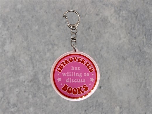 Introverted but Willing to Discuss Books Keychain, Booktok Reader Gift, Bookish Acrylic Keyring, Transparent Book Lover Accessory - Etsy