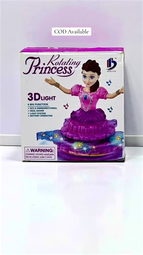 ✨ Bring home this beautiful Rotating Princess Doll with glowing 3D lights, real music, and smooth rotation that kids will love! 💃🎶 The princess twirls gracefully with colorful lights, making playtime truly magical. 🌈 🎵 Features: 👸 3D Light & Sound Effects 🔄 360° Rotating Movement 🔋 Battery Operated 🌟 Colorful Light Display 🎁 Perfect Gift for Girls 📦 Available now at ToyShine! 🛒 Order on Daraz or message us directly to grab yours today! #ToyShine #PrincessToy #RotatingPrincess #Musical