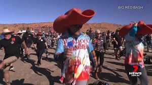 A unique world record has been set in outback Queensland, with more than 5000 dancing the Nutbush in the red dirt of the Simpson Desert. Some doubted they could do it after heavy rain early in the week, but this mob loves a challenge. 7NEWS at 6pm. More local news: 7news.com.au/news/qld #BigRedBash #7NEWS | 7NEWS Brisbane