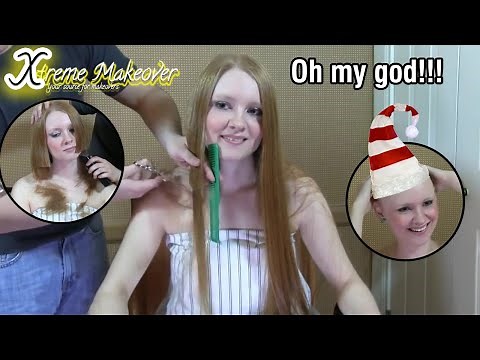 Christmas Special #1: Extreme headshave of a redhead!