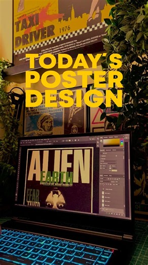 PosterCraft Studio on Instagram: "Today's poster- Alien: Earth . . . . . #alien #alienearth #disneyseries #disneyplus #graphicinspiration #graphicdesigner #graphicdesigncommunity #posterdesign #photoshopart #photoshoptutorial #designprocess #designinspiration #designtutorial #creativejourney #creative #midcenturymodern #nosferatu"