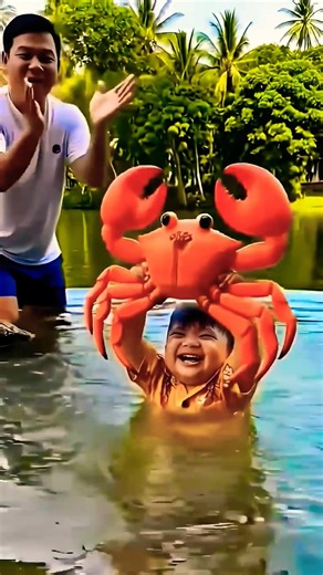 বাচ্চাটা কত বড় কাঁকড়া ধরেছে#shorts #funny #comedyshorts #viral