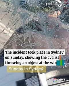 10K views · 80 reactions | Shocking footage shows the moment an enraged cyclist smashes the windscreen of a bus in Sydney. | News.com.au | Facebook