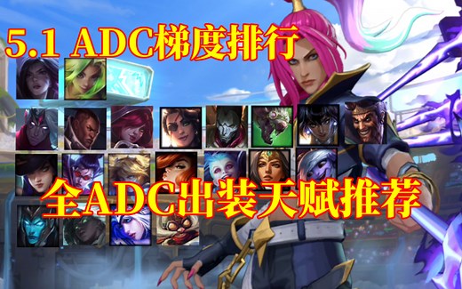 5.1版本ADC梯度排行 全ADC出装天赋推荐 新赛季上分必看！