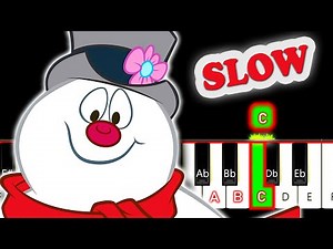 FROSTY the Snowman Piano Tutorial BEGINNERS