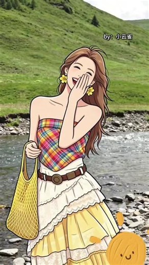 40秒3步骤闯入动漫世界 【提示词模板】1、生成动漫风格图：将上传照片转化为复古扁平卡通插画风，保留场景、人物姿势、穿搭、宠物和构图，黑色描边，平涂色块，色彩明亮，画面干净治愈，无文字无水印。2、融合真实场景：把图一的人物和宠物替换成图二的卡通形象，人物、动物保持扁平 2D风格，其他真实场景保持不变。3、视频提示词：固定镜头，人物自然向前走，裙摆和头发轻轻摆动，宠物小跑摇尾巴，背景保持